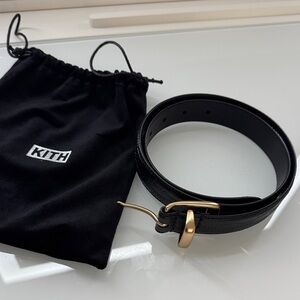 Kith Black Belt with Gold Buckle